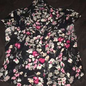see through flower top, size small